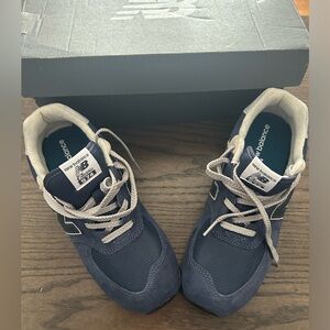 New Balance Kids Sneakers - Navy and White
